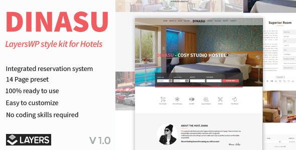 Dinasu – LayersWP Style Kit for Hotels    