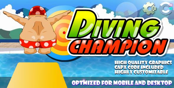 Diving Champion (C2,C3,HTML5) Game.    