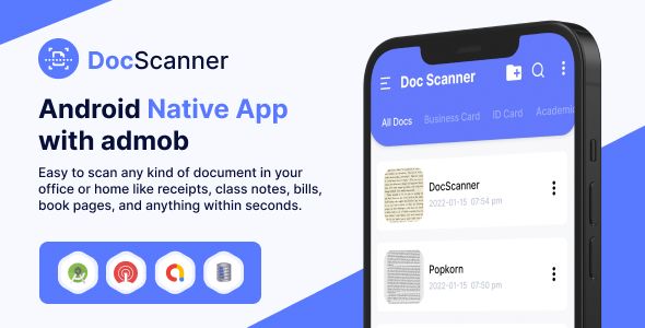 DocScanner - Android App with In-App Purchase and Admob    