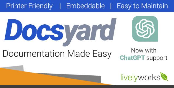 Docsyard - Easy Documentation Tool - ChatGPT Support    Help And Support Tools