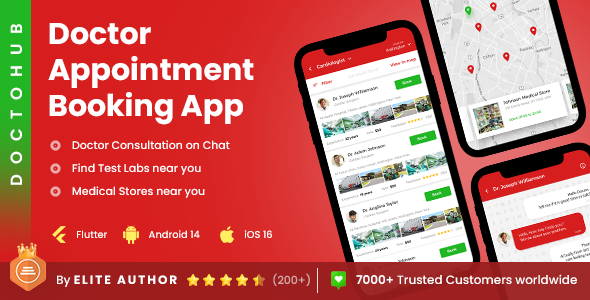 Doctor Appointment Booking Android App + Doctor Appointment iOS App Template | Flutter 2 | DoctoHub    