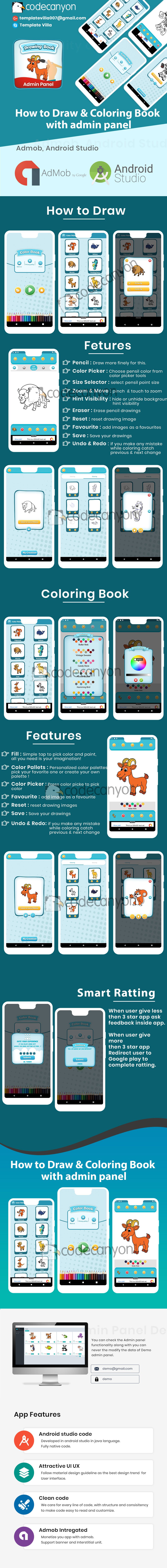 Drawing : Learn to Draw and Coloring book with admin panel ready to publish - 10