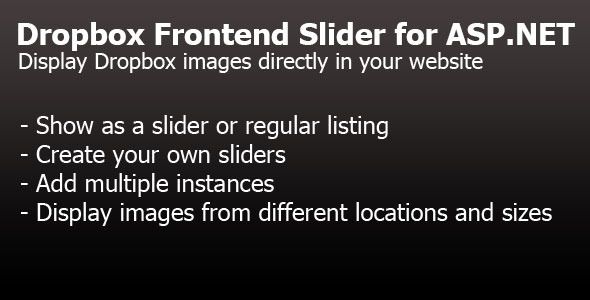 Dropbox Frontend Slider for ASP.NET