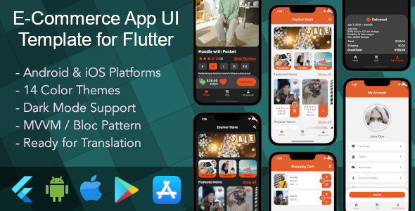 E-Commerce App UI Template for Flutter Flutter Shopping Mobile 