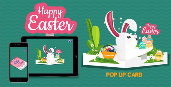 Easter Day (Pop Up Card) HTML5 Canvas    