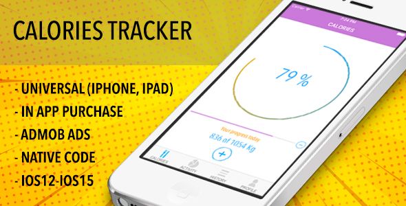 Easy Calories Tracker - Universal IOS App iOS  Mobile Full Applications