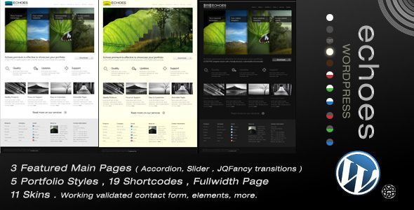 Echoes | Wordpress Theme WordPress Creative, Portfolio  