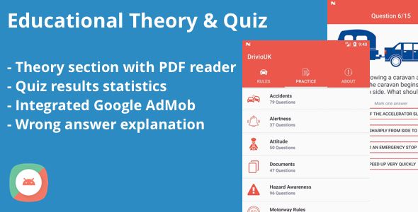 Educational Theory and Quiz Tests Android App    