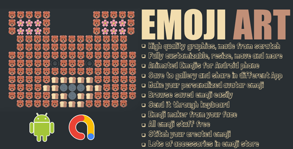 EmojiMaker | All Emoji Arts | Cool Emoji Art Sharing | Word Arts | Android App | Admob Android  Mobile Full Applications