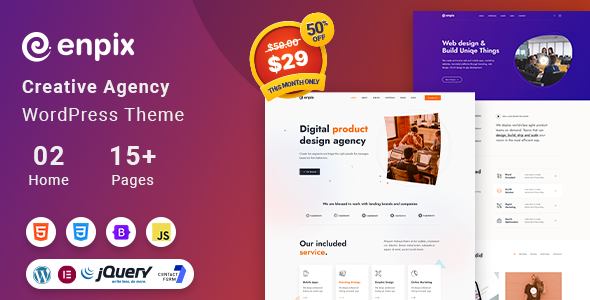 Enpix | Digital Agency Creative Portfolio Theme WordPress Creative Web