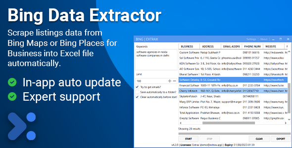 Extrax - Bing Data Extractor    