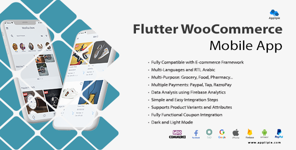 FOOD SHOP, Woocommerce Store Flutter Android & Ios Full App    