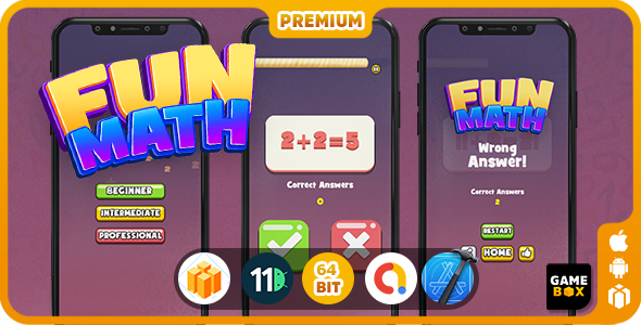 FUN MATH -ANDROID-IOS-BUILDBOX PRO Android  Mobile Games