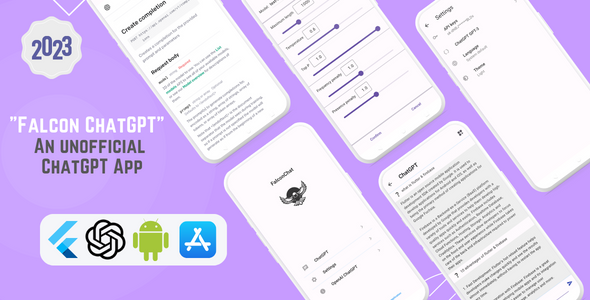 Falcon ChatGPT v1.0 | Flutter & OpenAI | Android & iOS Flutter  Mobile 
