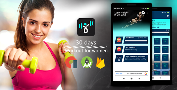 Female Firness | Admob | Firebase | Android Studio Android  Mobile Full Applications