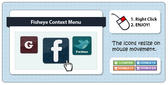 Fisheye Context Menu for Joomla    