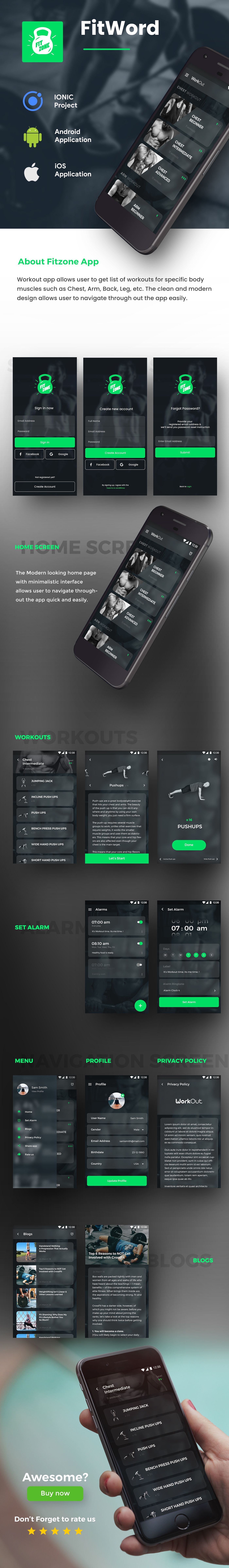 Fitness Workout Android App + Workout iOS App | Template (HTML + CSS in IONIC 6) - 3