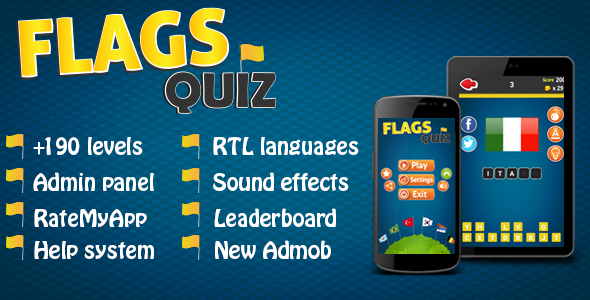 Flags Quiz - Android Game + Admin Panel    