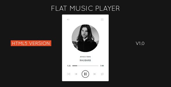 Flat HTML5 Music Player    