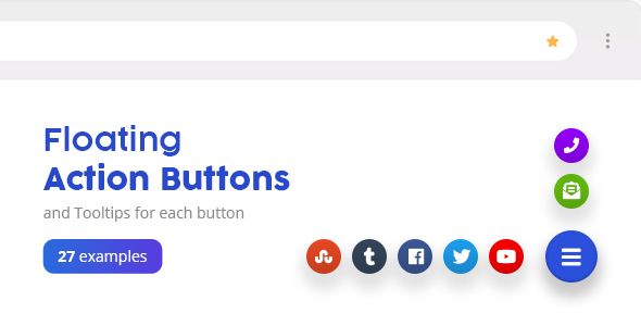 Floating Action Buttons - Pure CSS3    