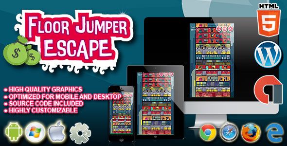 Floor Jumper Escape - HTML5 Construct 2 Skill Game    Games