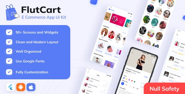 FlutCart - Flutter UI Kit for eCommerce App image