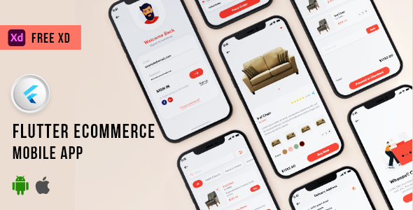 Flutter E-Commerce Mobile App UI KIT Template Flutter  Mobile 