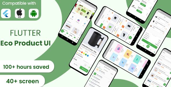 Flutter Eco-product UI Kit template    