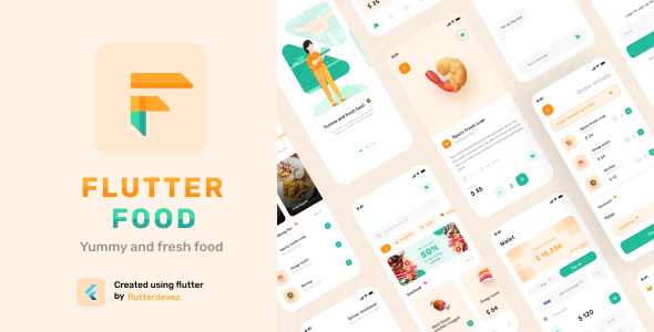 Flutter Food -  The Best Flutter Food Template Flutter  Mobile Templates