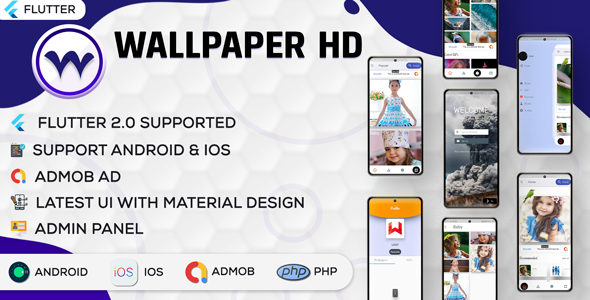 Flutter Wallpaper App v3.0.1 - Backend+ Admin Panel (Full App) » Premium  Scripts, Plugins & Mobile