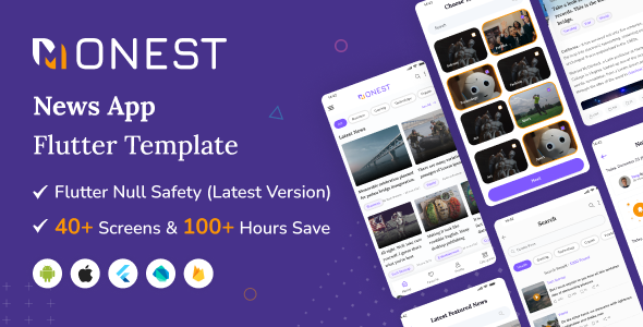 Flutter News & Magazine App UI Template Flutter  Mobile Templates
