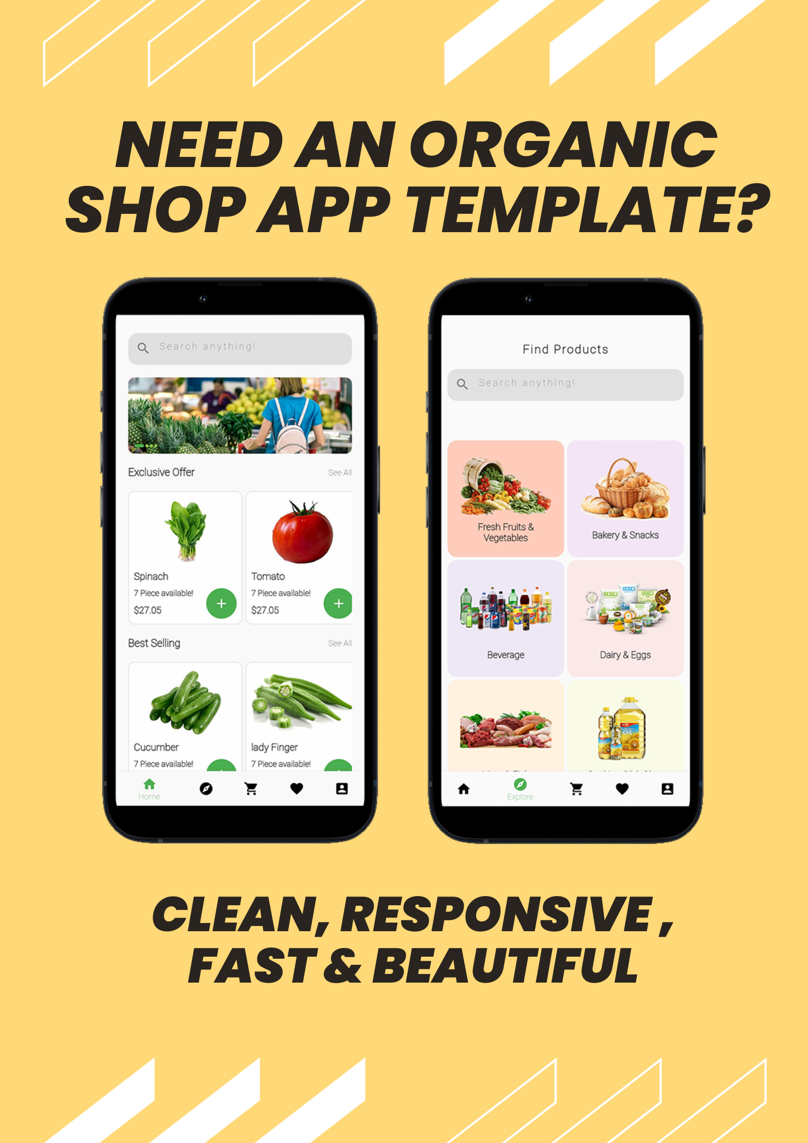 Flutter eCommerce UI Kit for Organic Grocery Shop - 1