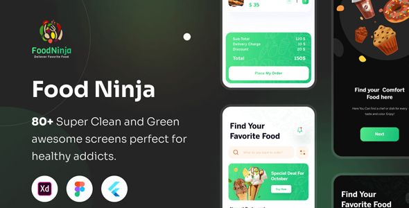 Food Ninja - Food Delivery App Flutter UI Template Flutter Food Mobile Templates