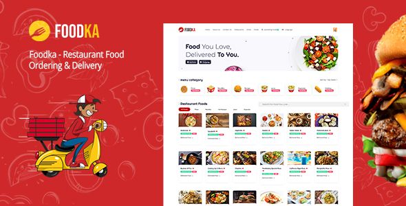 Foodka - Restaurant Food Ordering & Delivery Script Theme    