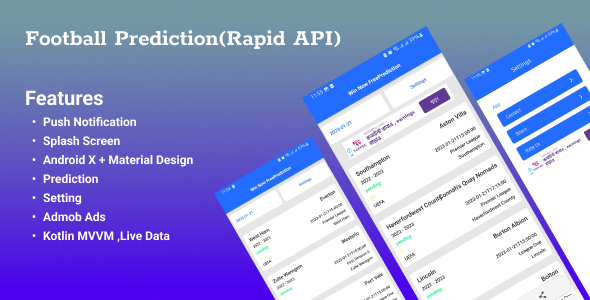 Football Predictions Android App With Rapid API Android  Mobile Full Applications
