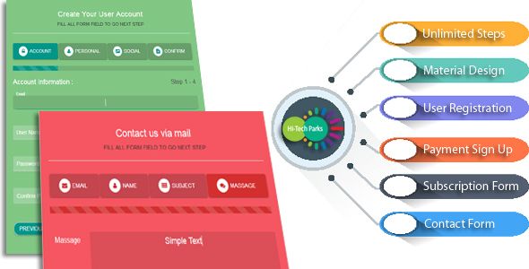 Form Wizard - Multi Step Material Form - Code.market