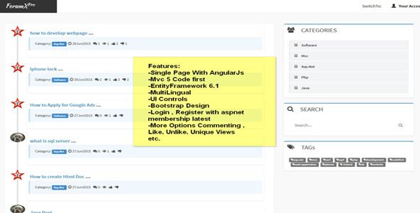 ForumX - (Mvc 5 Forum Application) Open source    