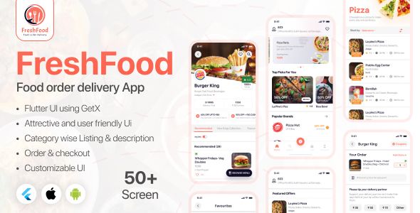 FreshFood Swiggy Clone Flutter App UI Kit    