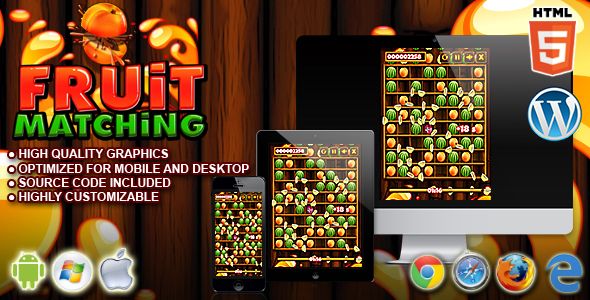 Fruit Matching - HTML5 Matching Game - code.market