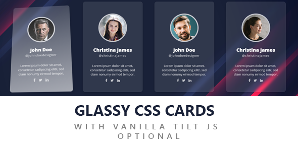 GLASSY CSS CARDS  Css  Layouts