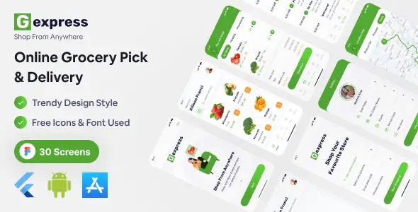 Gexpress - Grocery Shop Flutter App Ui Kit    