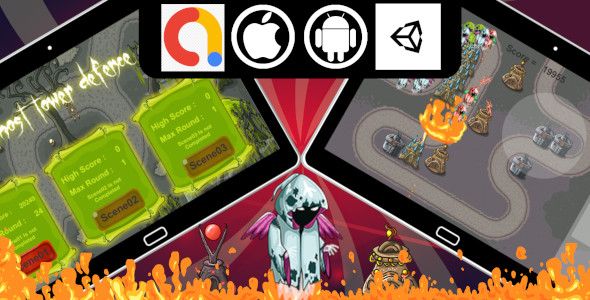 Ghost Tower Defence - Unity Tower Defence Game With Admob Ad For Android And iOS Android  Mobile Games