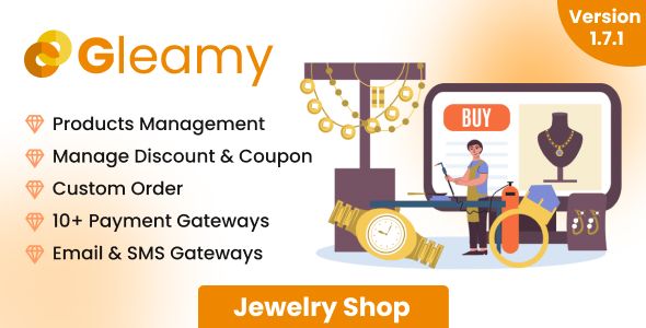 Gleamy - Exquisite Jewelry Store    Shopping Carts