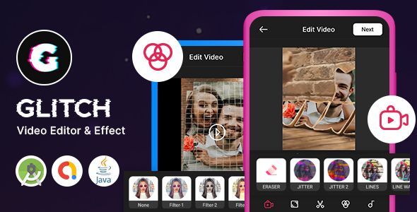 Glitch Video Editor & Effects with Admob Ads    
