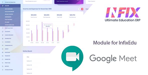 Google Meet -  Module for InfixEdu Gmeet Live Class    