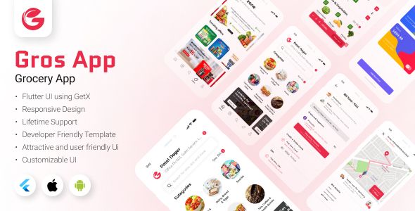 Grocery Ecommerce - Flutter App UI Kit Flutter  Mobile 