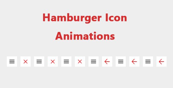 Hamburger Icon Animations    