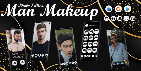 Handsome Men Makeup Photo Editor - Best Man Makeup Photo App - Men Stylish Photo - Man Makeover App    