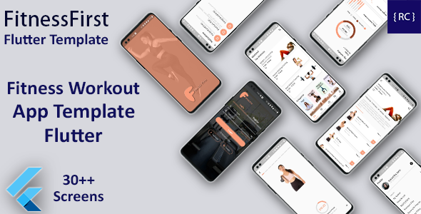 Home Workout Fitness Android App Template + iOS App Template | Flutter | FitnessFirst    