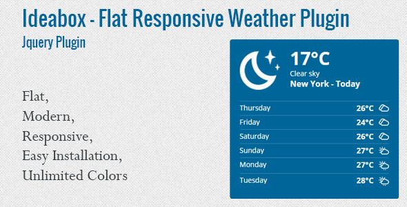 Ideabox - Flat Responsive Weather Plugin    